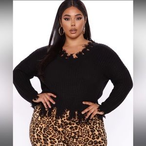 NWT Always Distressing Me Out Sweater